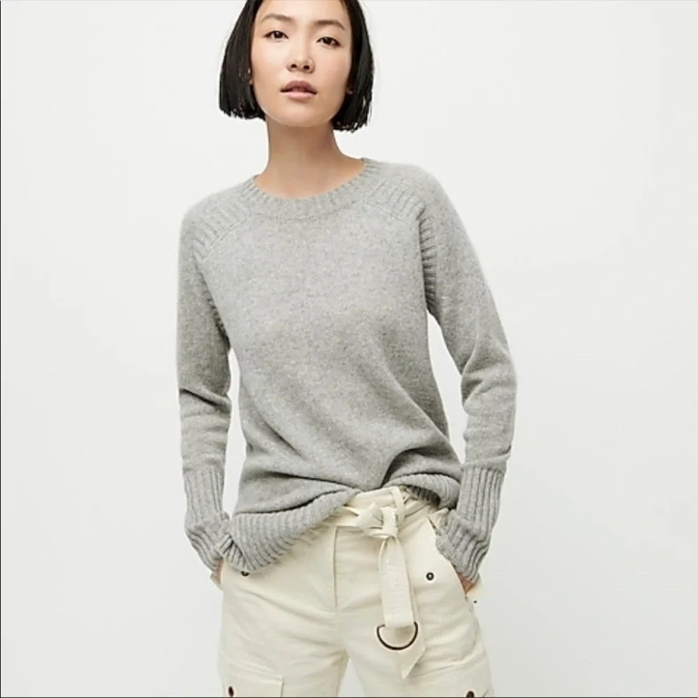 J. Crew 100% cashmere everyday navy sweater. New. Size XXS.